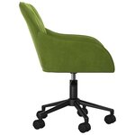 vidaXL Chaises pivotantes à manger lot de 2 Vert clair Velours