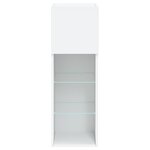 vidaXL Meubles TV avec lumières LED 2 Pièces blanc 30 5x30x90 cm