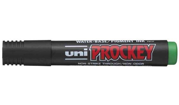 Marqueur PROCKEY PM126 Pointe biseautée large 5 7mm Vert UNI-BALL