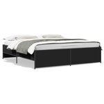vidaXL Cadre de lit sans matelas noir 200x200 cm