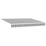 vidaXL Tissu de remplacement pour auvent pour cadre de 3 5x2 m anthracite et blanc