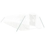 vidaXL Serre avec cadre en acier blanc 36 m² 12x3x2 m