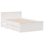 vidaXL Cadre de lit sans matelas avec tête de lit blanc 120x200 cm pin