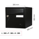 Boîte aux lettres Préface 1 porte   Noir mat RAL 9005M