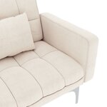 vidaXL Canapé-lit crème tissu