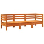 vidaXL Canapé de jardin 3 places cire marron bois de pin massif