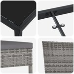 vidaXL Ensemble de Salle à Manger de Jardin 5 Pièces Gris Rattan Synthétique
