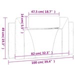 vidaXL Coussin de tête de lit Viana blanc 100 cm similicuir