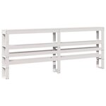 vidaXL Cadre de lit sans matelas blanc 200x200 cm bois massif de pin