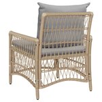 vidaXL Chaise de jardin avec coussin Beige 73 x 61 x 77 cm polyrotin