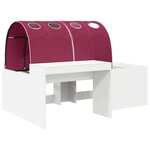 vidaXL Lit avec Tunnel 4 Pièces Chêne Artisanal et Rouge