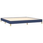 vidaXL Cadre de lit sans matelas bleu 200x200 cm tissu