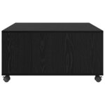 vidaXL Table basse Chêne noir 75 x 75 x 38 cm Bois d'ingénierie