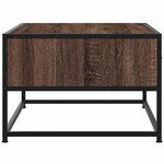 vidaXL Table basse chêne marron 100x50x35cm bois d'ingénierie et métal