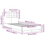 vidaXL Cadre de lit sans matelas blanc 90x200 cm