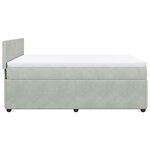 vidaXL Sommier à lattes de lit et matelas Gris clair 160x200cm Velours