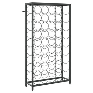 vidaXL Casier à bouteilles de 45 bouteilles noir 54x18x100cm fer forgé