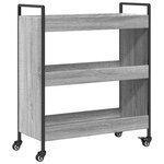 vidaXL Chariot de cuisine sonoma gris 70x30x82 cm bois d'ingénierie