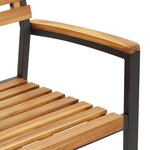 vidaXL Ensemble de salle à manger pour jardin 7 Pièces Noir et marron