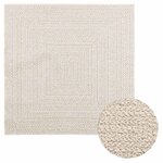 vidaXL Tapis ZIZUR crème 120x120 cm aspect de jute intérieur extérieur