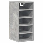 vidaXL Armoire à chaussures Gris béton 31 5x35x70 cm Bois d'ingénierie