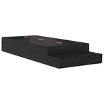 vidaXL Cadre de lit avec rangement Chêne noir 80 cm Bois d'ingénierie