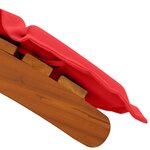 Chaises longues vidaXL avec coussins - 2 pièces en bois d'acacia rouge