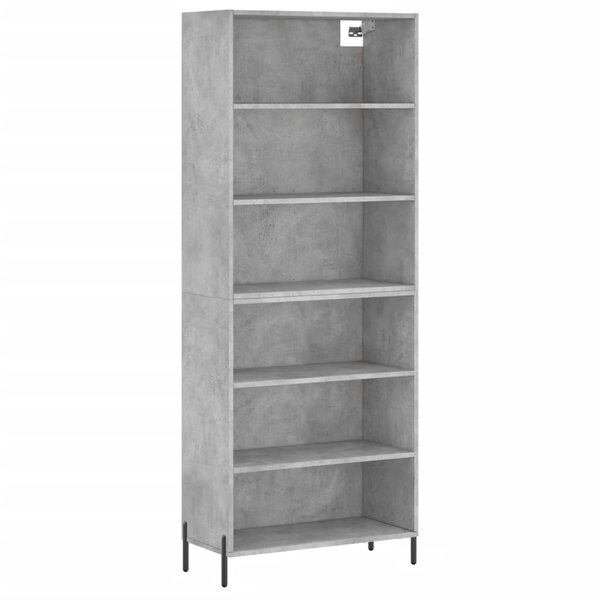 vidaXL Buffet gris béton 69 5x32 5x180 cm bois d'ingénierie