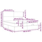 VidaXL Cadre de lit ottoman avec matelas crème 160x200 cm tissu