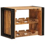 vidaXL Étagère à vin 100 x 45 x 33 cm Bois de mangue brut solide