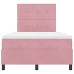 vidaXL Lit à ressorts avec matelas Rose 120 x 200 cm Velours