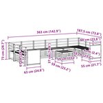 vidaXL Ensemble de canapés d'extérieur 8 pc Naturel