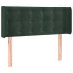 vidaXL Tête de lit avec oreilles Vert foncé 83x16x78/88 cm Velours