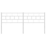 vidaXL Tête de lit de remplacement métal blanc 160 cm
