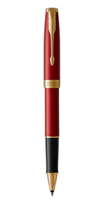 PARKER Sonnet Stylo roller laque rouge Recharge noire pointe fine Coffret cadeau
