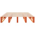vidaXL Cadre de lit sans matelas cire marron 135x190cm bois pin massif