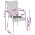 vidaXL Ensemble de salle à manger de jardin 3 pièces Marron Rattan Poly