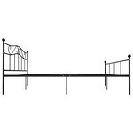 vidaXL Cadre de lit sans matelas noir métal 180x200 cm