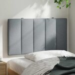 vidaXL Coussin de tête de lit Hanko gris clair 90 cm tissu