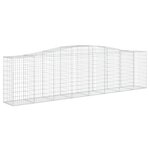 vidaXL Paniers à gabions arqués 3 Pièces 400x50x100/120 cm Fer galvanisé