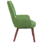 Fauteuil Relaxant en Velours Vert Clair