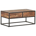 vidaXL Table basse 90x50x40 cm Bois d'acacia brut