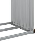vidaXL Porte-bûches marron clair 120x45x210 cm acier galvanisé