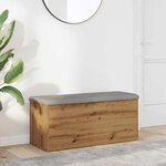 vidaXL Banc de rangement chêne artisanal 102x42x45cm bois d'ingénierie