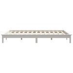 vidaXL Cadre de lit blanc 180x200 cm Super King bois de pin massif