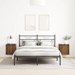 vidaXL Tables de chevet murales 2 Pièces chêne marron 38x34x40 cm