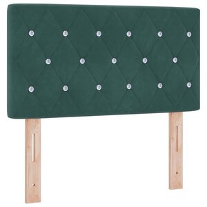 vidaXL Tête de lit LED avec tête de lit Vert foncé 80 cm Polyester