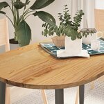vidaXL Dessus de table 120x60x2 cm bois de chêne massif ovale