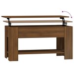 vidaXL Table basse Chêne marron 101x49x52 cm Bois d'ingénierie