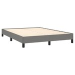 vidaXL Sommier à lattes de lit avec matelas Gris foncé 140x190cm Tissu